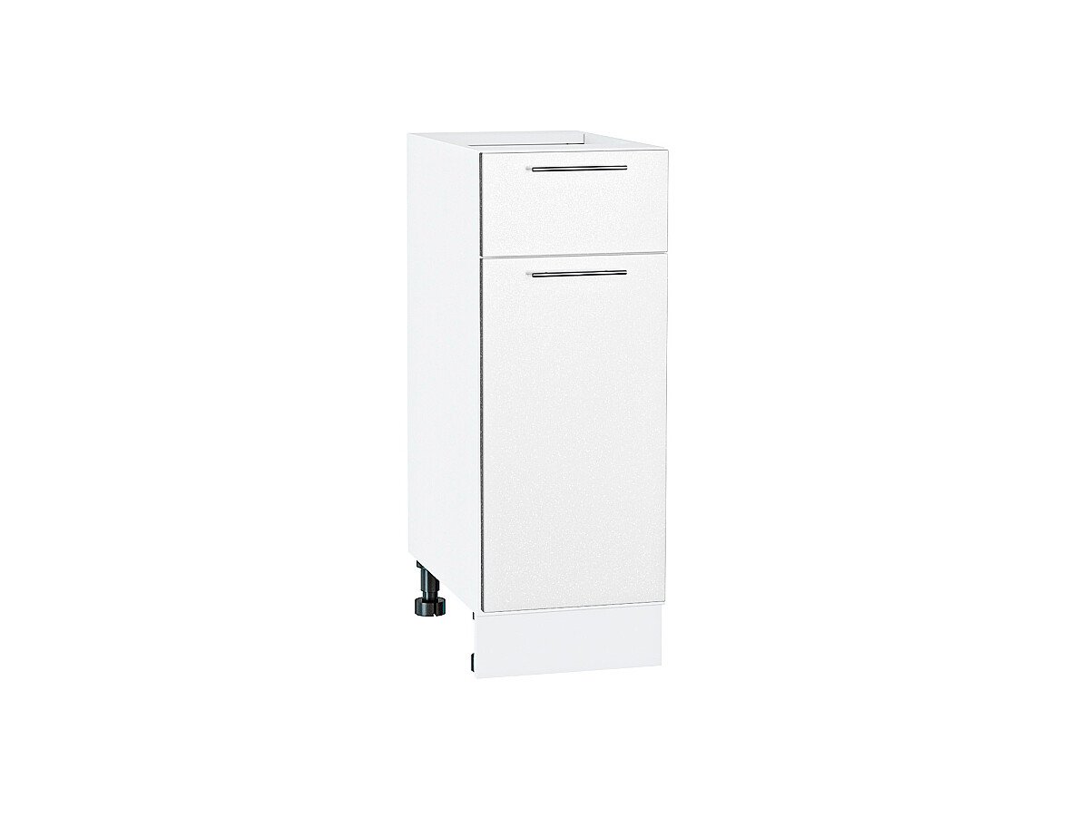 Шкаф нижний с 1-ой дверцей и ящиком Валерия-М Белый металлик Белый 816*300*478