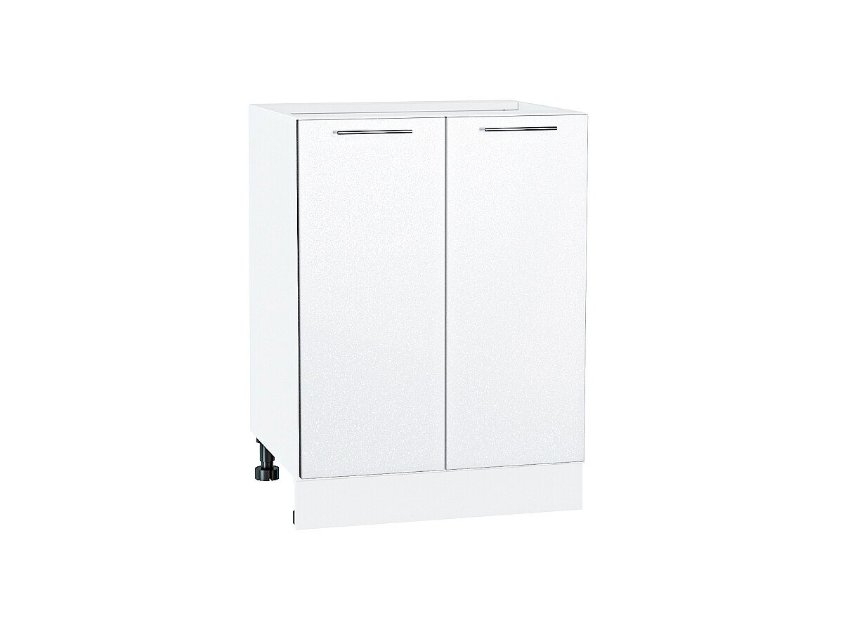 Шкаф нижний с 2-мя дверцами Валерия-М Белый металлик Белый 816*600*478