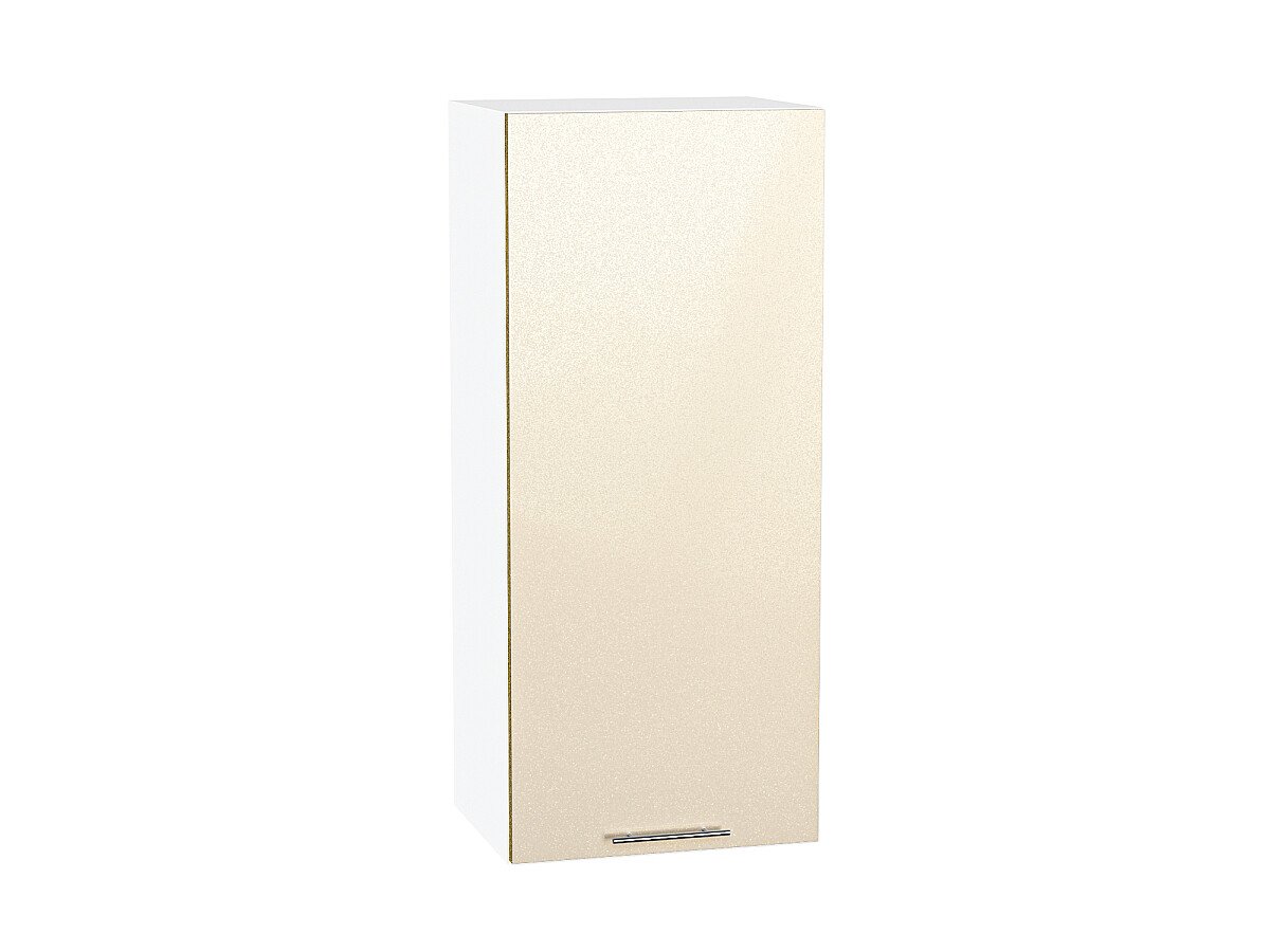 Шкаф верхний с 1-ой дверцей Валерия-М Бежевый металлик Белый 920*400*318