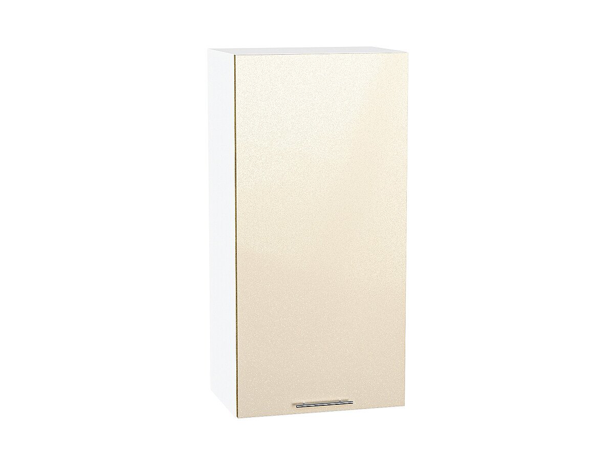 Шкаф верхний с 1-ой дверцей Валерия-М Бежевый металлик Белый 920*450*318