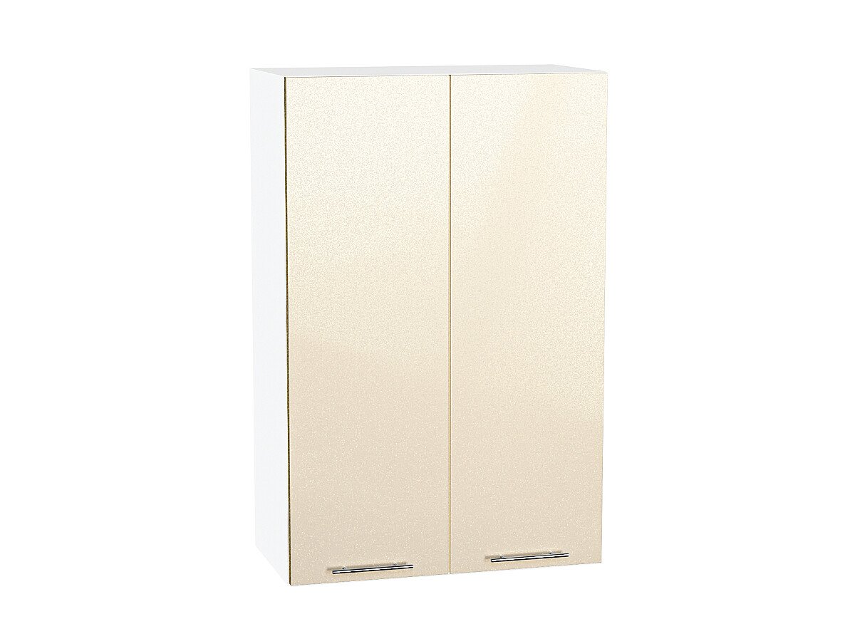 Шкаф верхний с 2-мя дверцами Валерия-М Бежевый металлик Белый 920*600*318