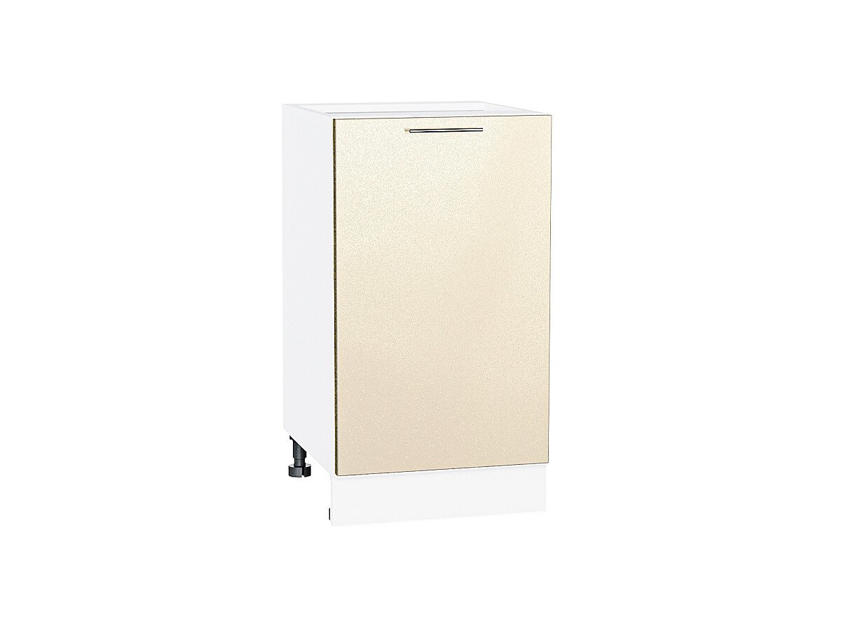 Шкаф нижний с 1-ой дверцей Валерия-М Бежевый металлик Белый 816*450*478
