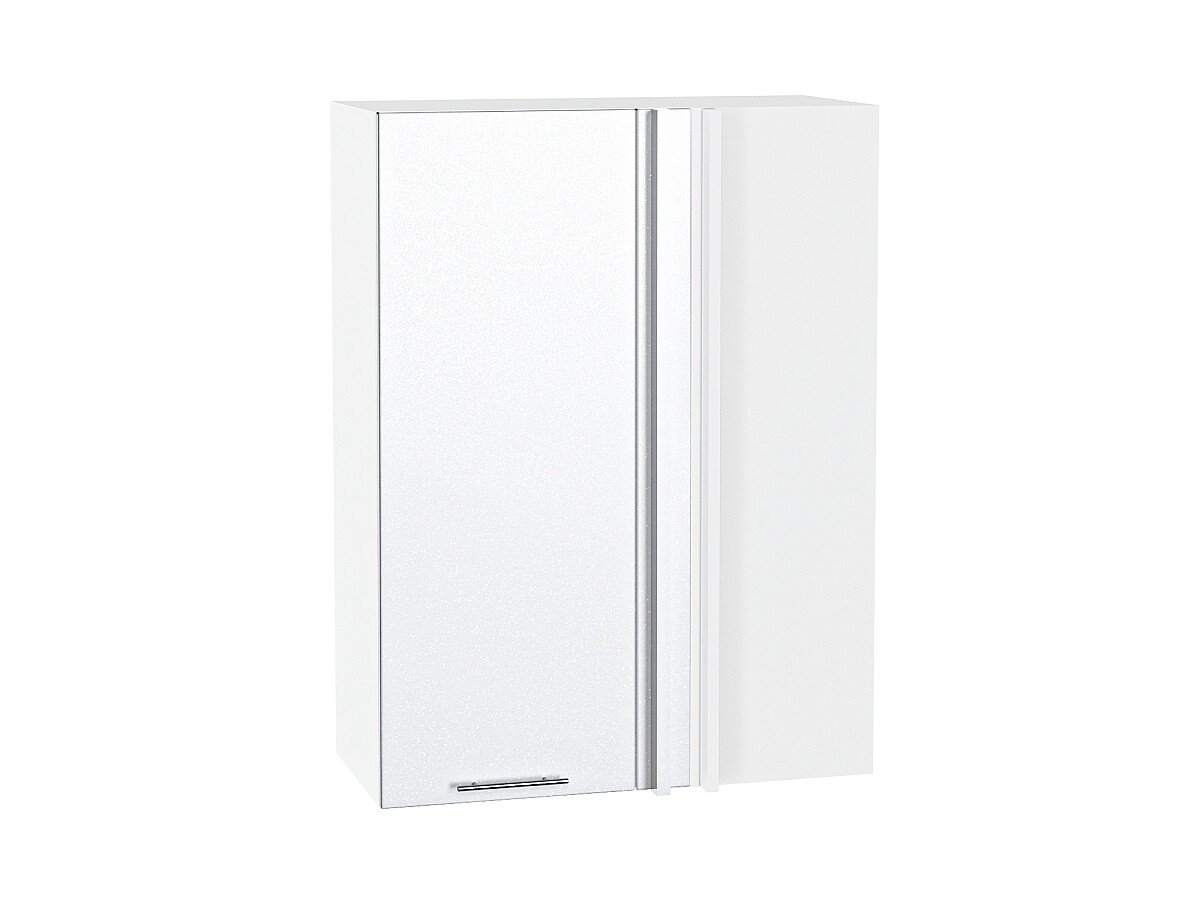 Шкаф верхний прямой угловой Валерия-М Белый металлик Белый 920*700*345