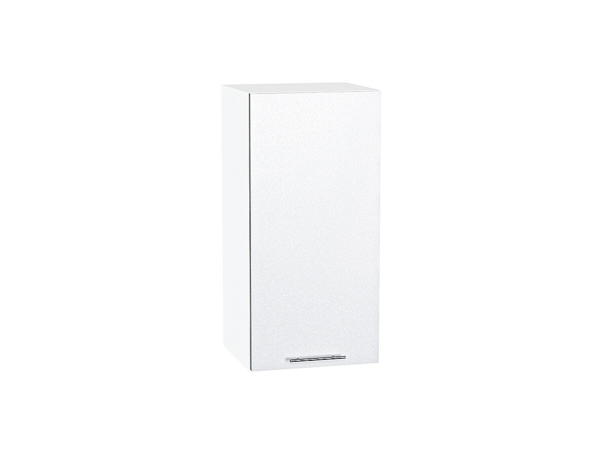 Шкаф верхний с 1-ой дверцей Валерия-М Белый металлик Белый 716*350*318