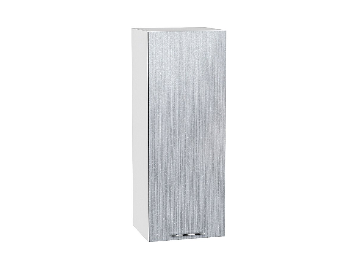 Шкаф верхний с 1-ой дверцей Валерия-М Серый металлик дождь светлый Белый 920*350*318