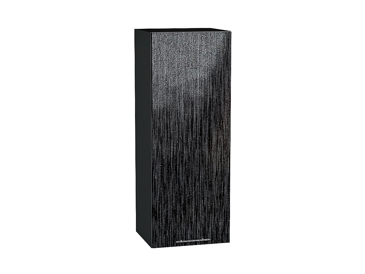 Шкаф верхний с 1-ой дверцей Валерия-М Черный металлик дождь Graphite 920*350*318