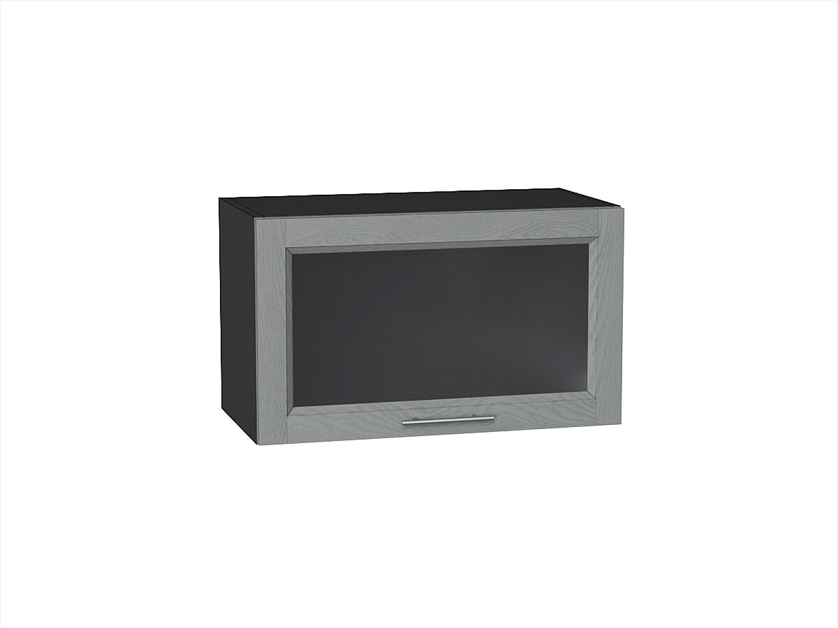 Шкаф верхний горизонтальный остекленный Сканди Grey Softwood Graphite 358*600*320