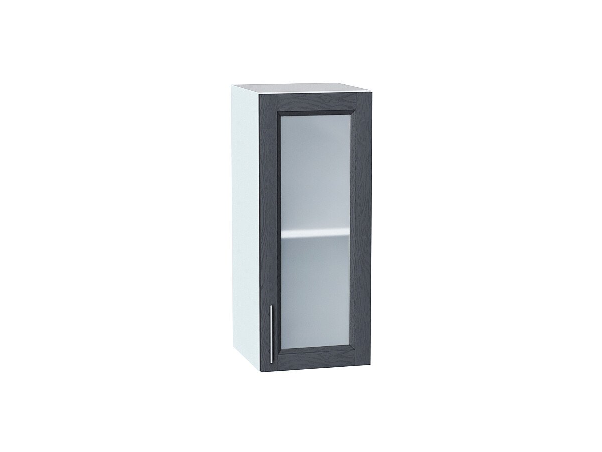 Шкаф верхний с 1-ой остекленной дверцей Сканди Graphite Softwood Белый 716*300*320