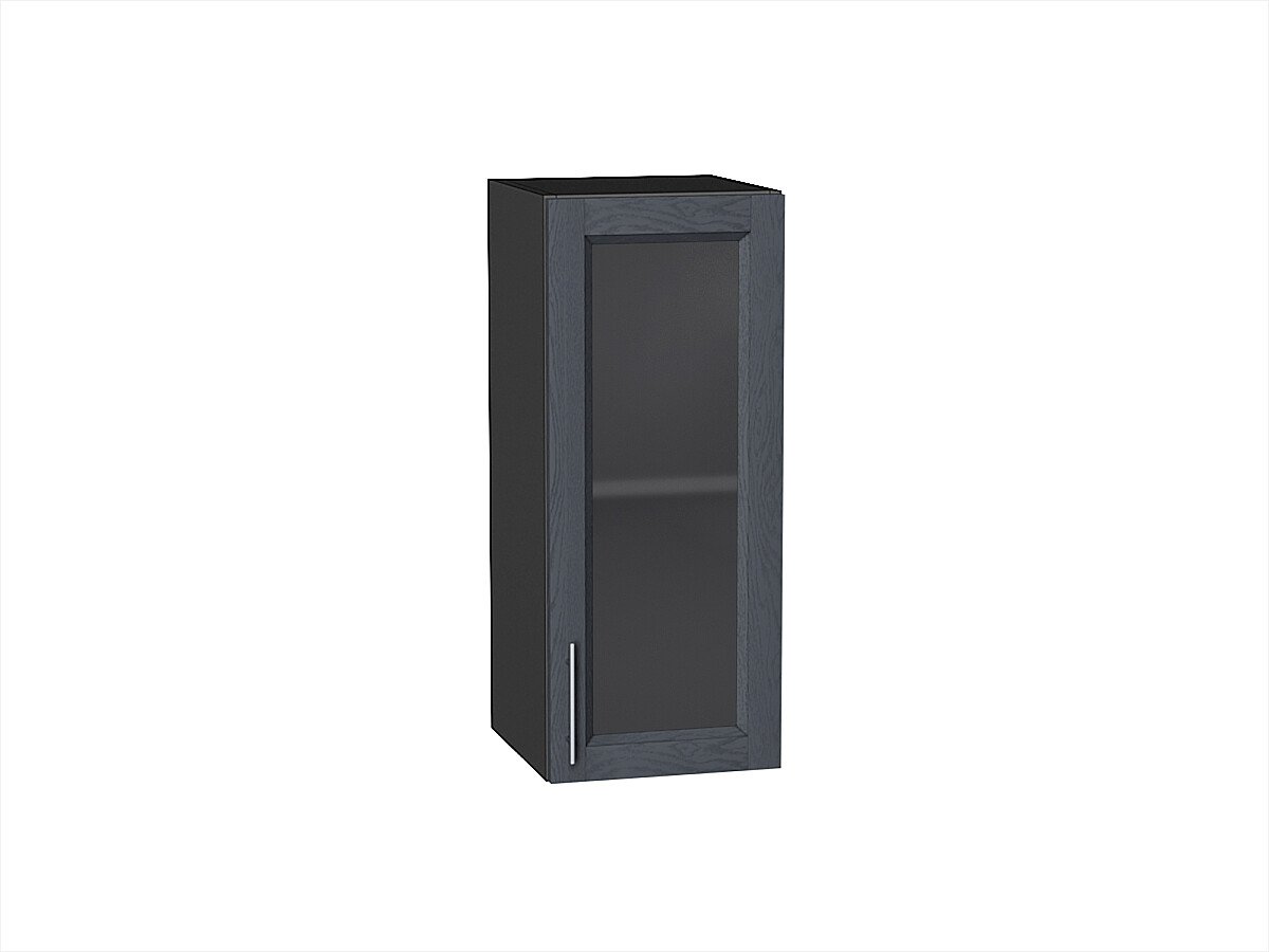 Шкаф верхний с 1-ой остекленной дверцей Сканди Graphite Softwood Graphite 716*300*320
