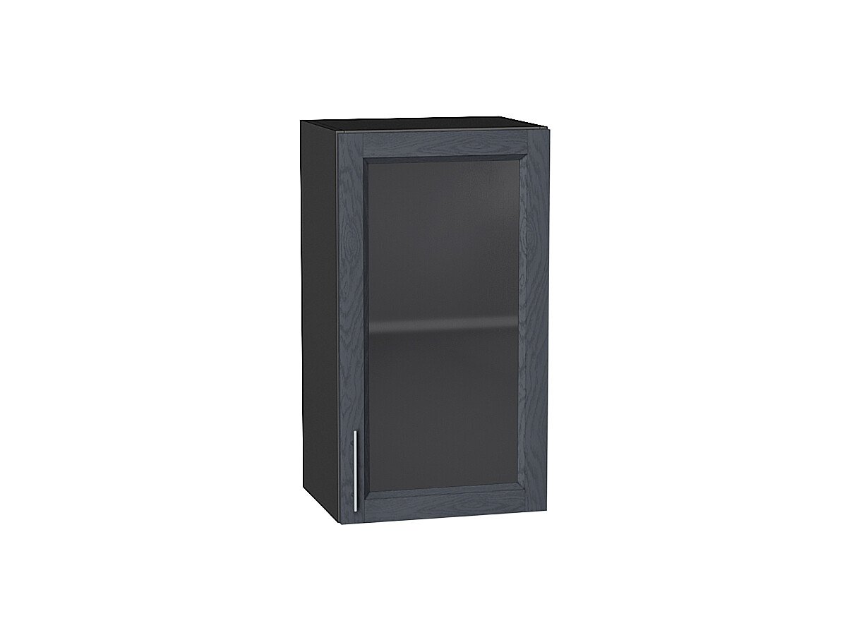Шкаф верхний с 1-ой остекленной дверцей Сканди Graphite Softwood Graphite 716*400*320