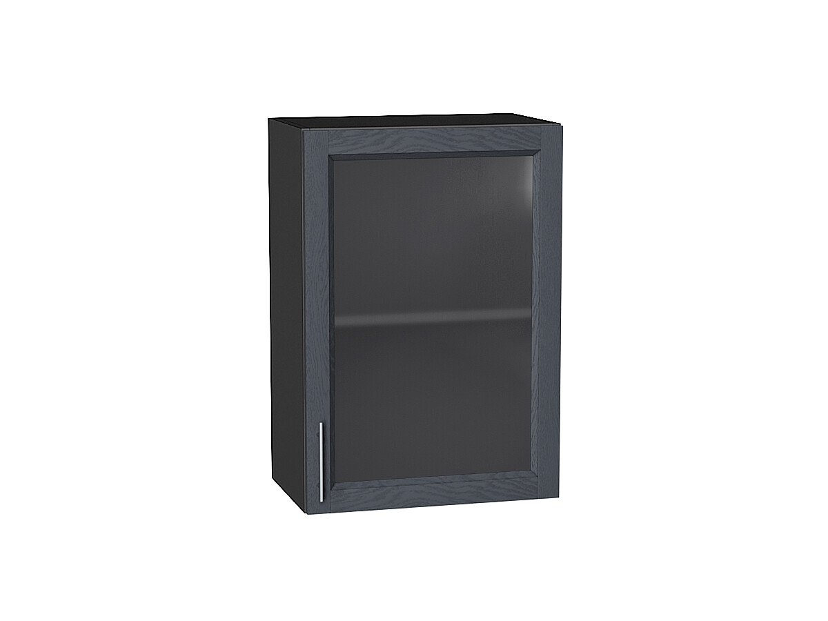 Шкаф верхний с 1-ой остекленной дверцей Сканди Graphite Softwood Graphite 716*500*320