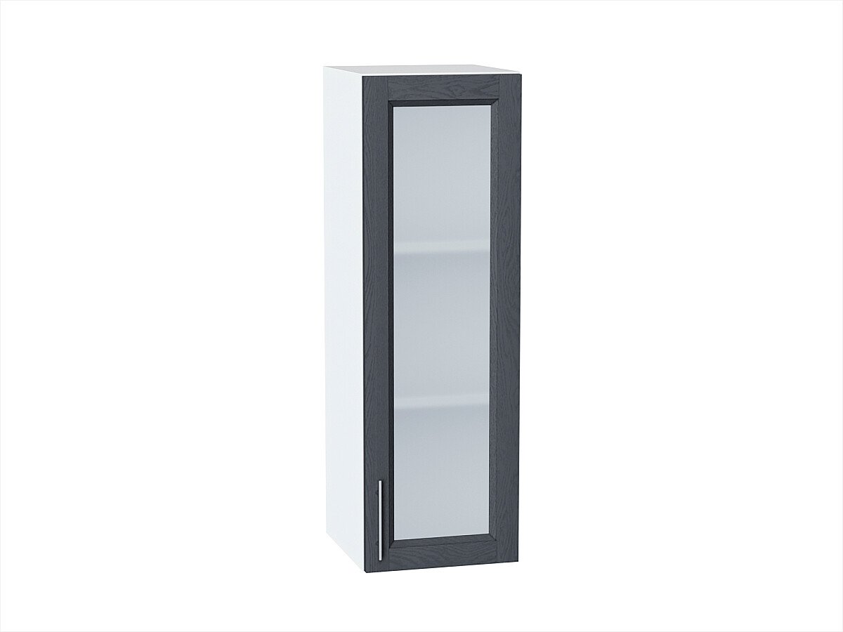 Шкаф верхний с 1-ой остекленной дверцей Сканди Graphite Softwood Белый 920*300*320