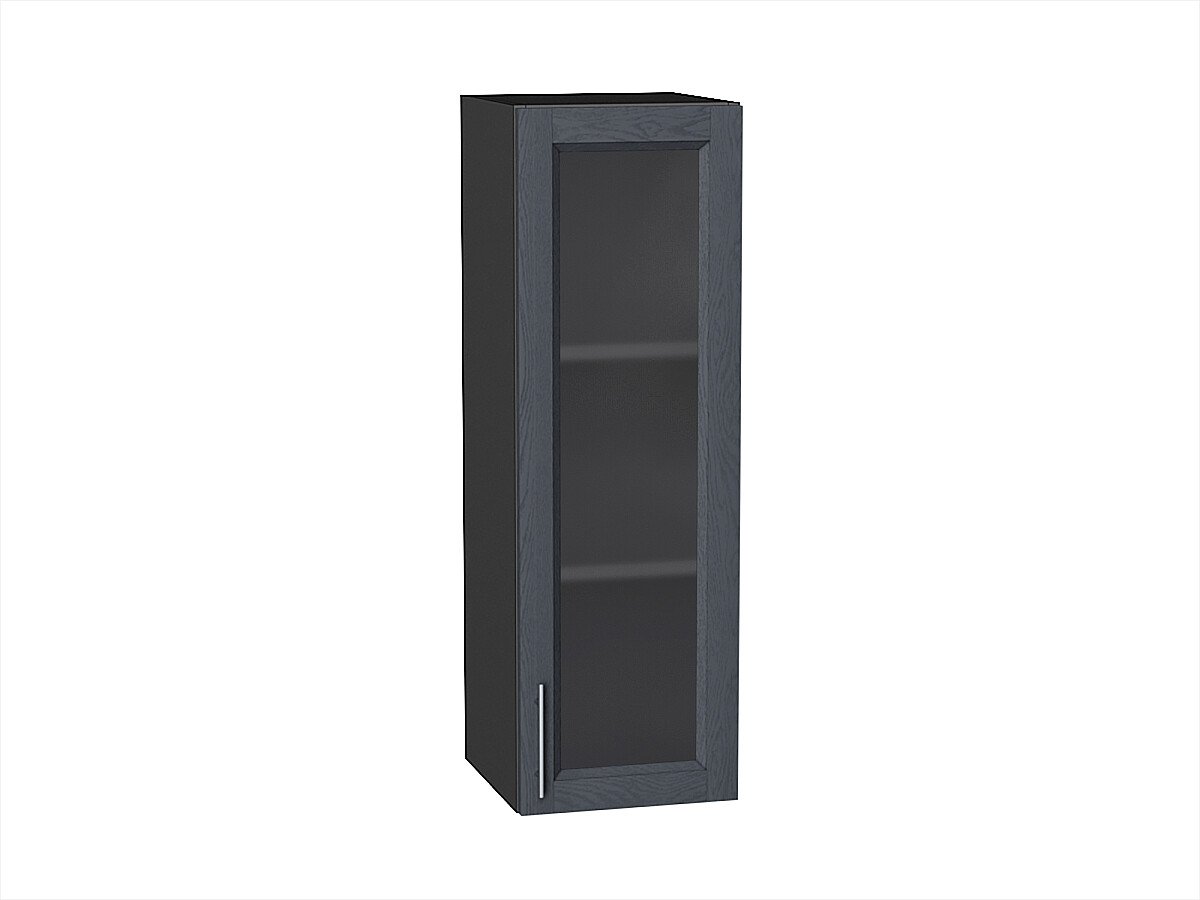 Шкаф верхний с 1-ой остекленной дверцей Сканди Graphite Softwood Graphite 920*300*320