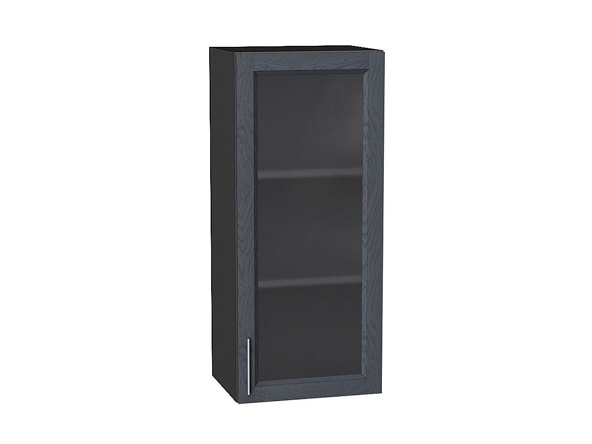 Шкаф верхний с 1-ой остекленной дверцей Сканди Graphite Softwood Graphite 920*400*320