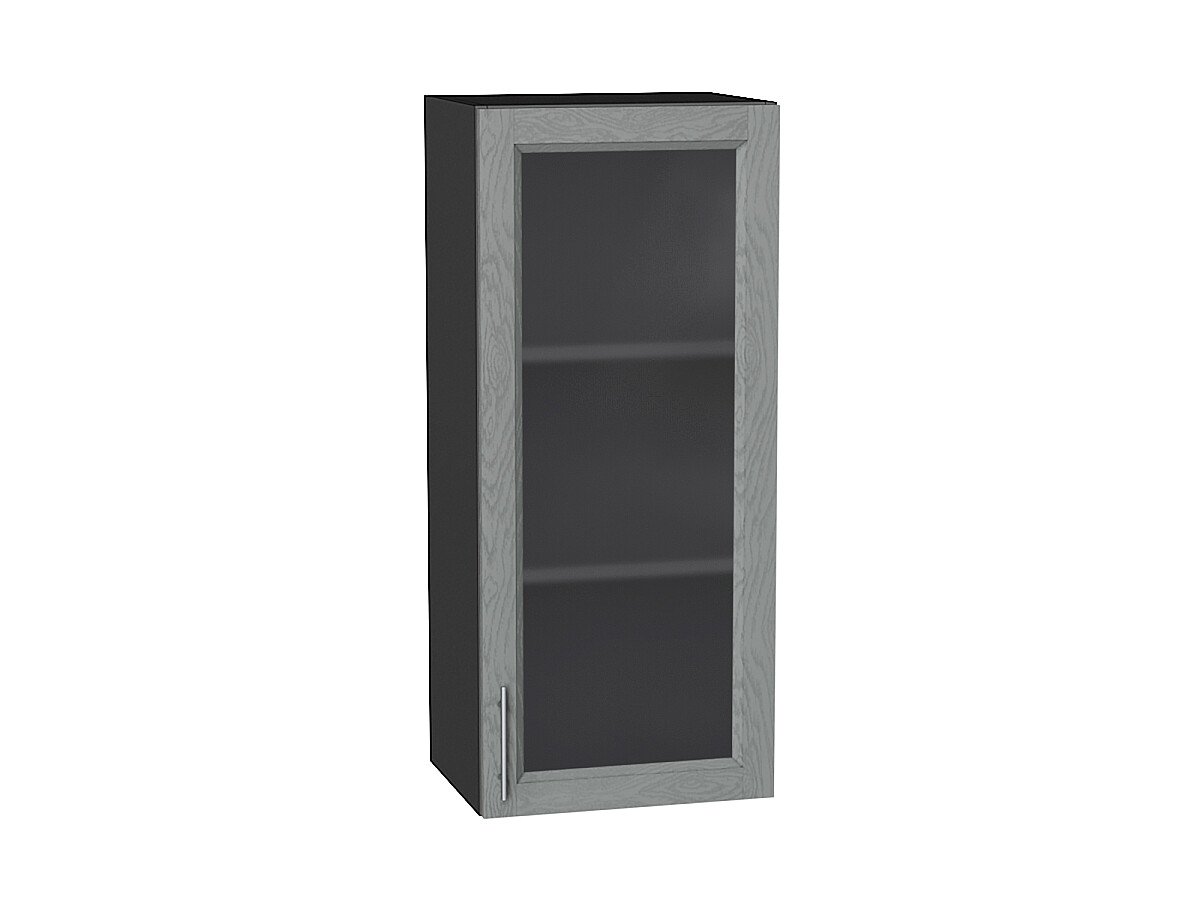 Шкаф верхний с 1-ой остекленной дверцей Сканди Grey Softwood Graphite 920*400*320
