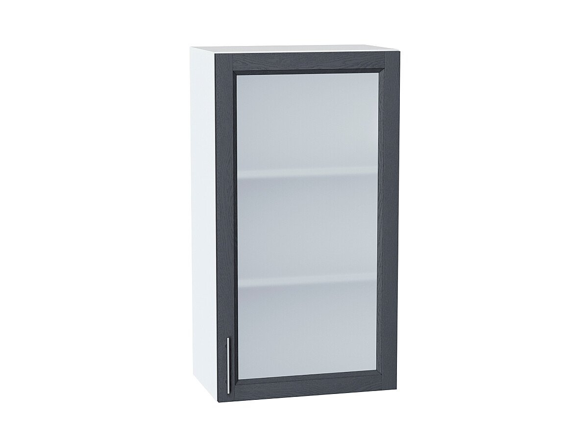 Шкаф верхний с 1-ой остекленной дверцей Сканди Graphite Softwood Белый 920*500*320