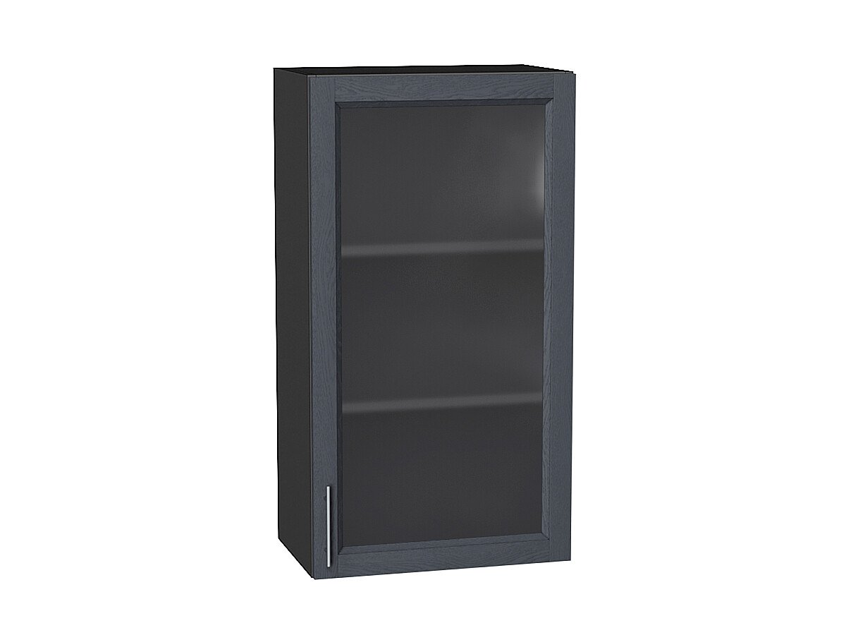 Шкаф верхний с 1-ой остекленной дверцей Сканди Graphite Softwood Graphite 920*500*320