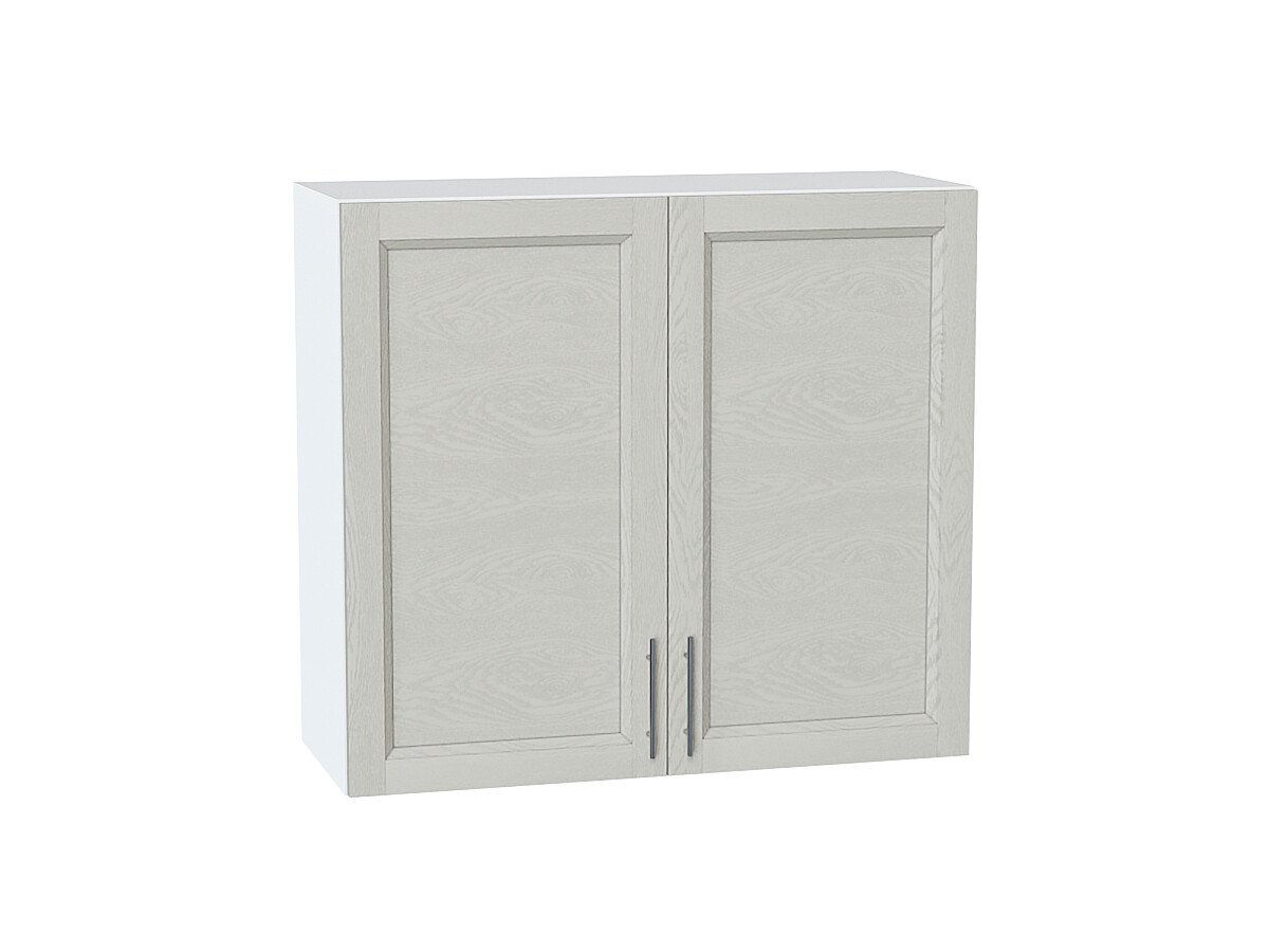 Шкаф верхний с 2-мя дверцами Сканди Cappuccino Softwood Белый 716*800*318