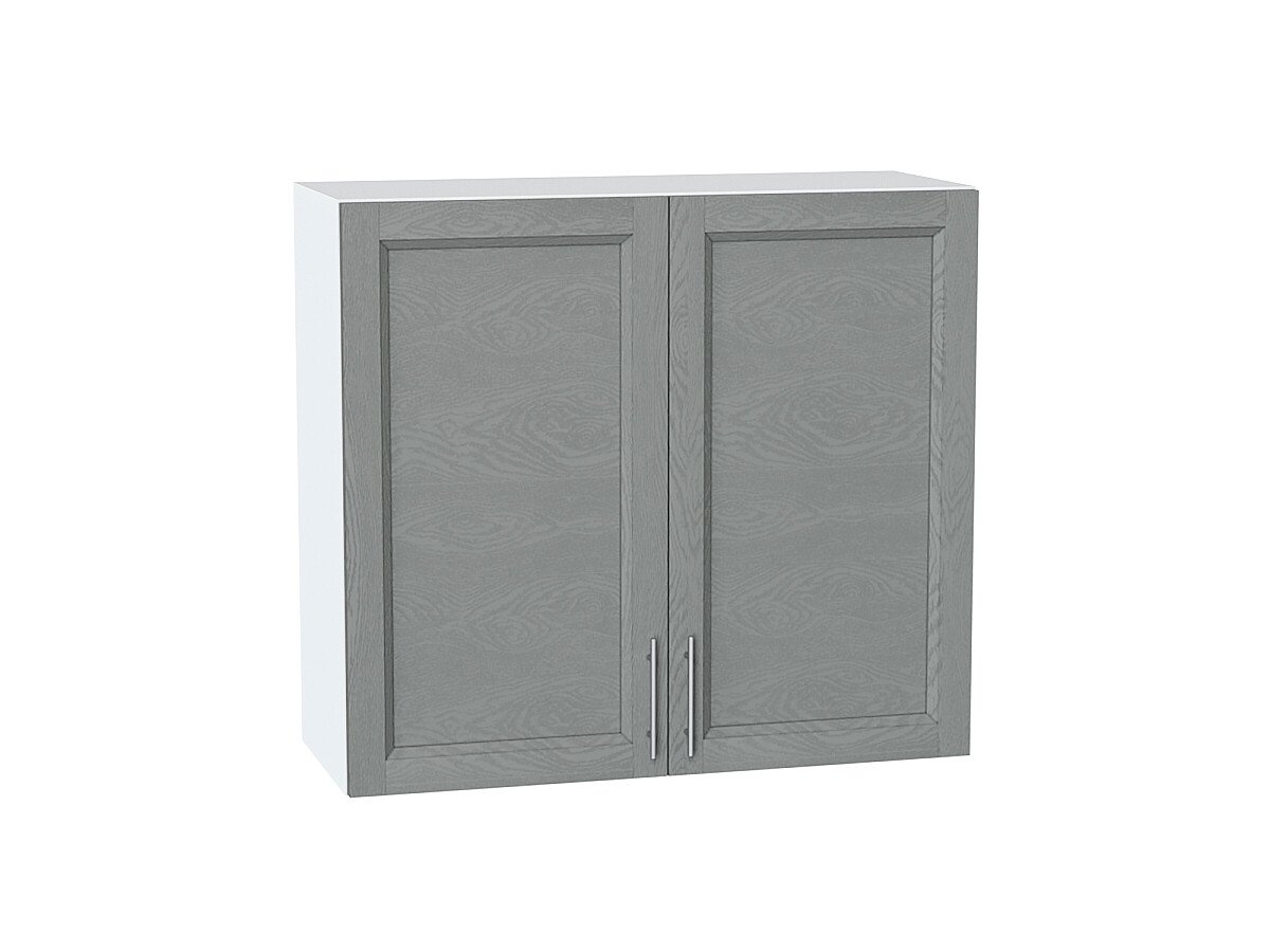 Шкаф верхний с 2-мя дверцами Сканди Grey Softwood Белый 716*800*318