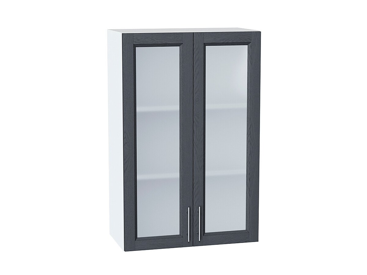 Шкаф верхний с 2-мя остекленными дверцами Сканди Graphite Softwood Белый 920*600*320