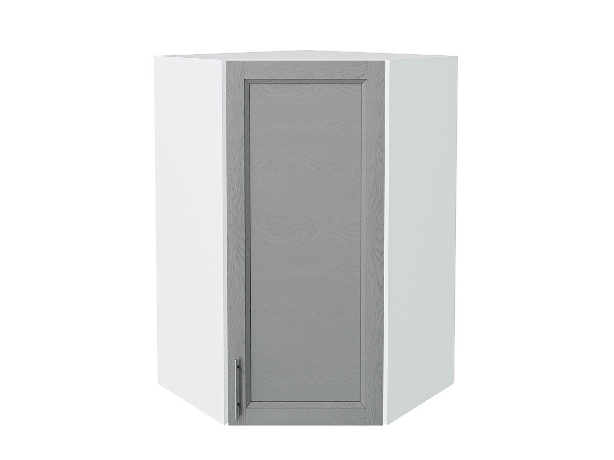 Шкаф верхний угловой Сканди Grey Softwood Белый 920*600*600
