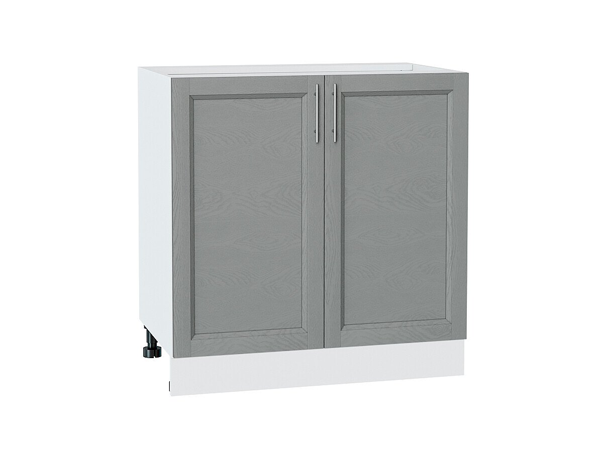 Шкаф нижний с 2-мя дверцами Сканди Grey Softwood Белый 816*800*478