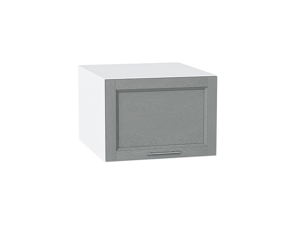 Шкаф верхний горизонтальный глубокий Сканди Grey Softwood Белый 358*500*576