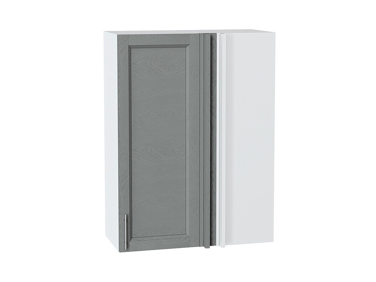 Шкаф верхний прямой угловой Сканди Grey Softwood Белый 920*700*345