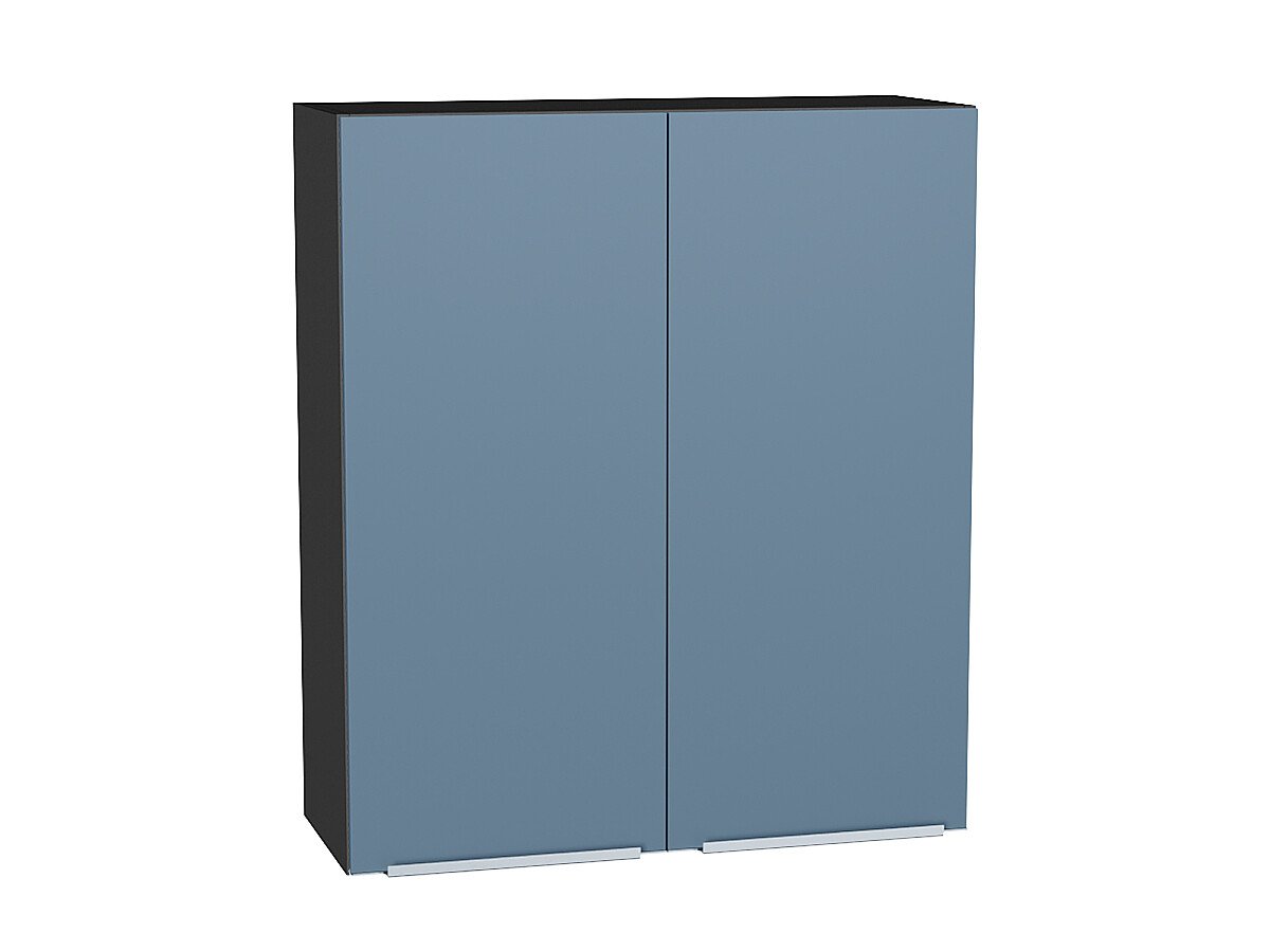 Шкаф верхний с 2-мя дверцами Фьюжн Silky Blue Graphite 920*800*320