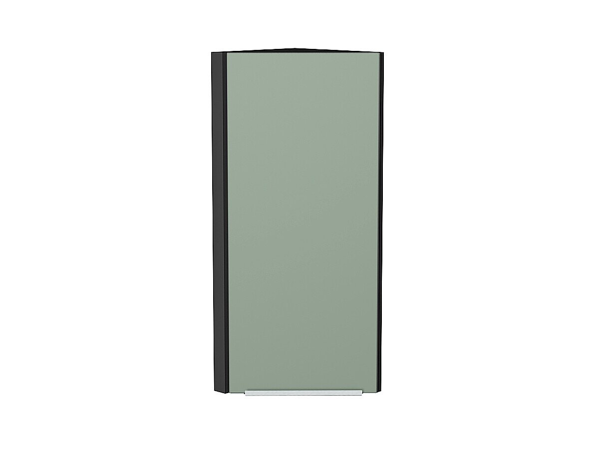 Шкаф верхний торцевой Фьюжн Silky Mint Graphite 920*300*306