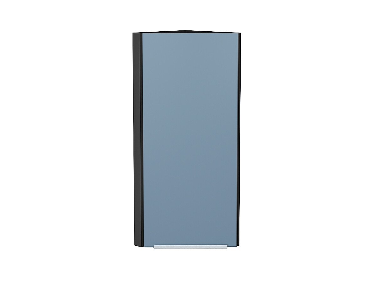 Шкаф верхний торцевой Фьюжн Silky Blue Graphite 920*300*306