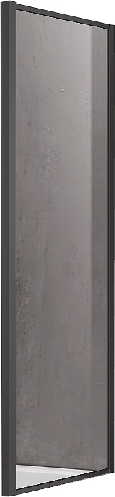 AQ ARI WA 08020BL Неподвижная душевая стенка 800x2000, для комбинации с дверью, профиль черный, стекло прозрачное