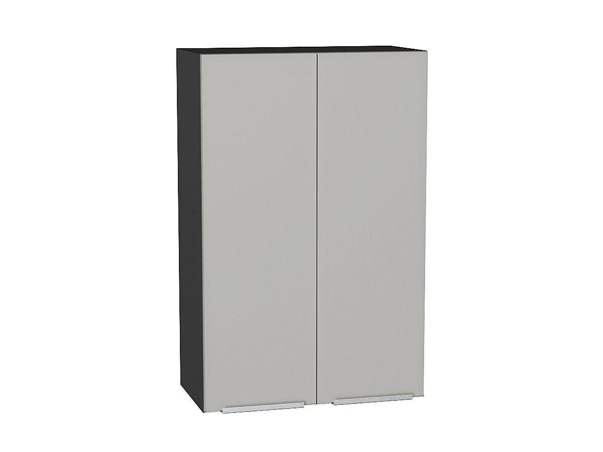 Шкаф верхний с 2-мя дверцами Фьюжн Silky Light Grey  Graphite 920*600*320