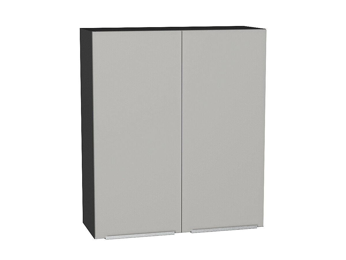 Шкаф верхний с 2-мя дверцами Фьюжн Silky Light Grey  Graphite 920*800*320