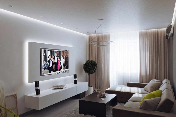 Продуманный дизайн гостиной 12 кв м: выбор стиля и мебели