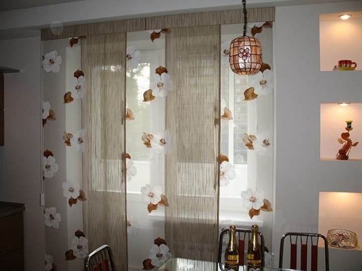 Японские шторы на кухню фото
