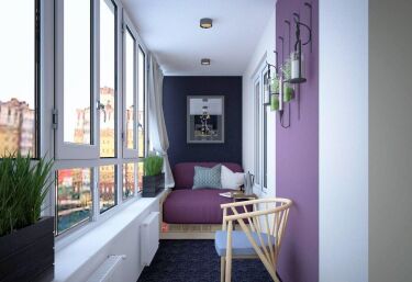 Интерьер спальни маленькая комната с балконом и окном (39 фото)