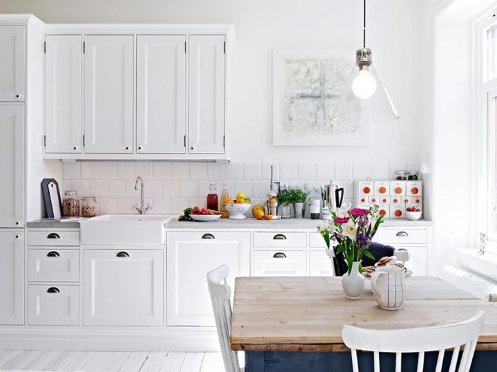 Кухня в белом стиле (83 фото)| «Печёный»