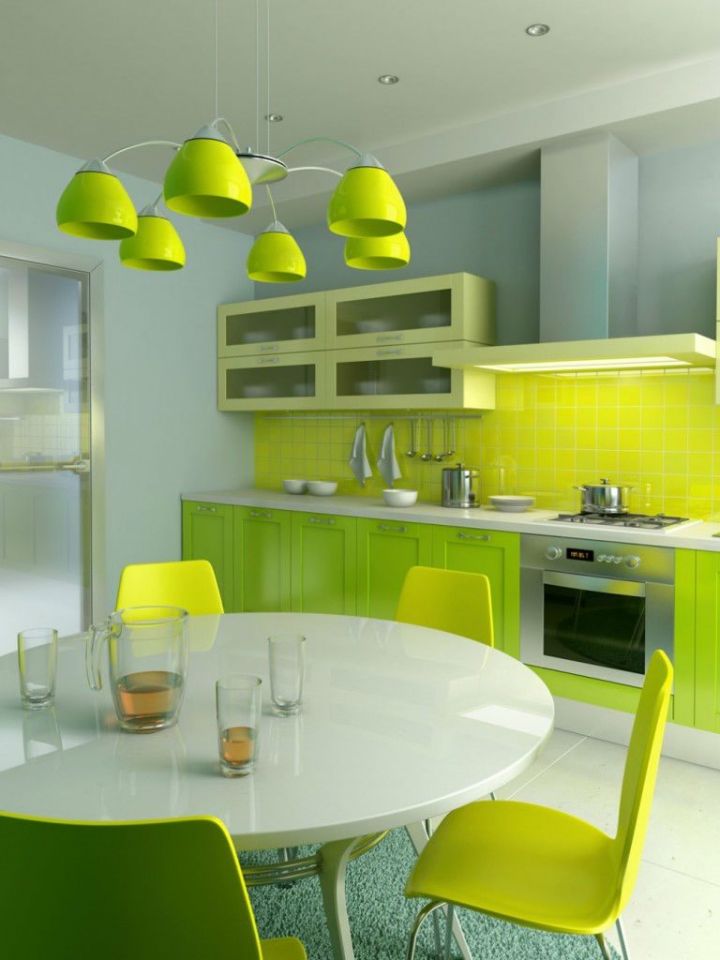 Кухня в салатовом цвете: идеи дизайна на фото, сочетания с другими оттенками