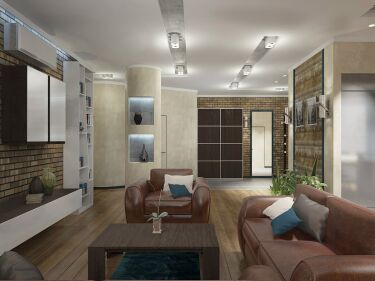 Из бетонной коробки — в евротрешку: как дизайнеры оформили квартиру 70 кв.м в Химках для продажи