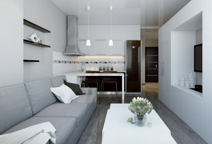Дизайн кухни 15 кв м с диваном: фото
