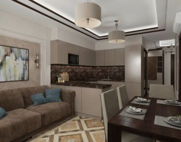Дизайн планировки кухни-гостиной 16 кв. м.