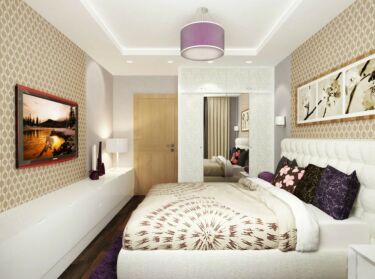 Планировка мебели в комнате с детской кроваткой