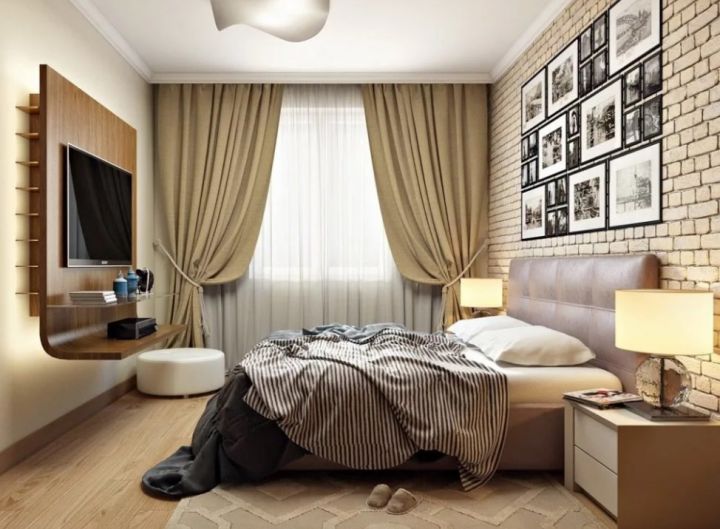 Спальня 12 кв. м: реальный дизайн, фото, мебель
