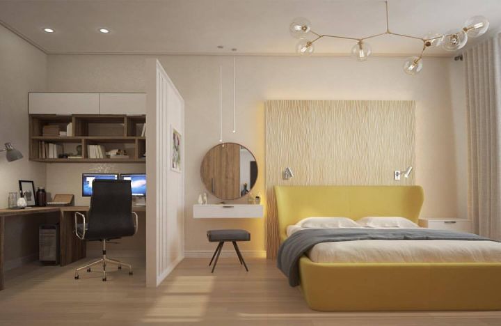 Дизайн спальни-кабинета: 50 идей оформления, которые повысят вашу продуктивность