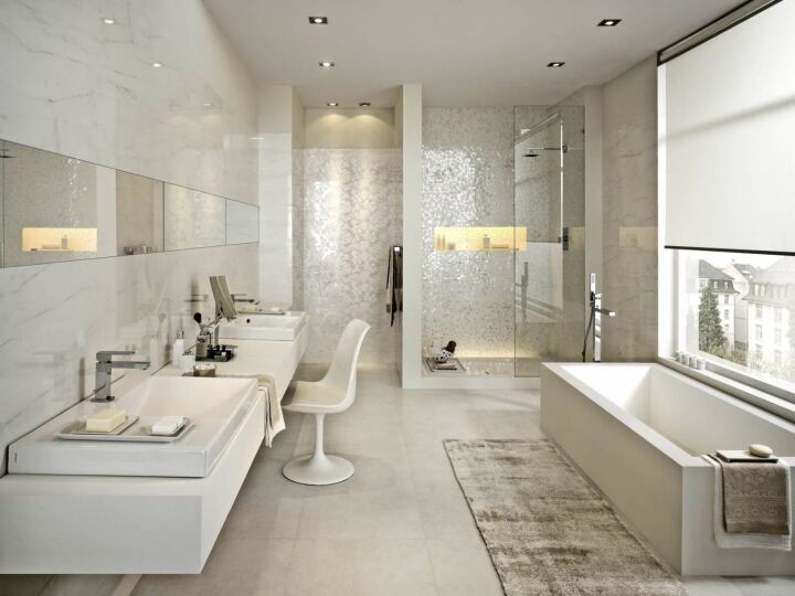 Интерьер ванной в пастельных тонах | Строительство и дизайн | Дзен