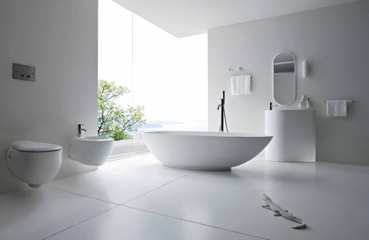 Белая ванная комната: дизайн интерьера (65 фото)