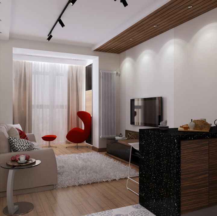 Варианты дизайна интерьера однокомнатных квартир 30 кв м