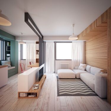Дизайн двухкомнатной квартиры 60 кв. м. Фото 2022