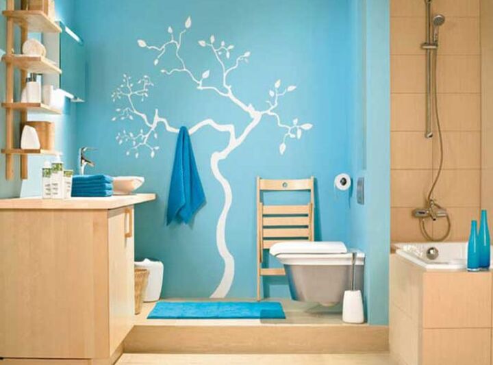 Краска для ванной комнаты: рисуем стильную ванную